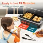 COSORI Dual Air Fryer TwinFry, 10L Flexible Capacity, Single & Double Zone Convertible, 4 Fast Heaters - Image 4