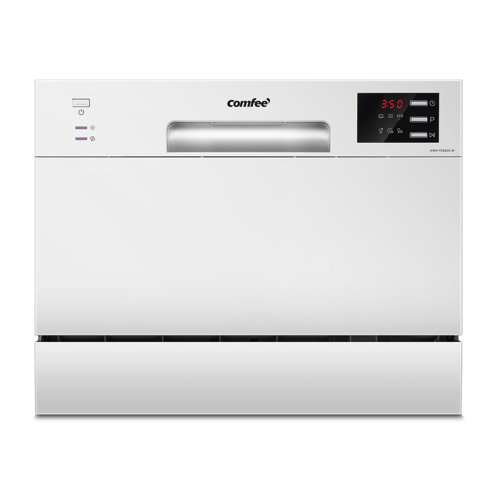 513P8rTmsHL-6.jpg COMFEE' Table Top Dishwasher with 6 Place Settings, Mini Countertop Dishwasher for Small Families, Couples, LED display, Delay Start, 47dB Quiet Noise, White - Image 1