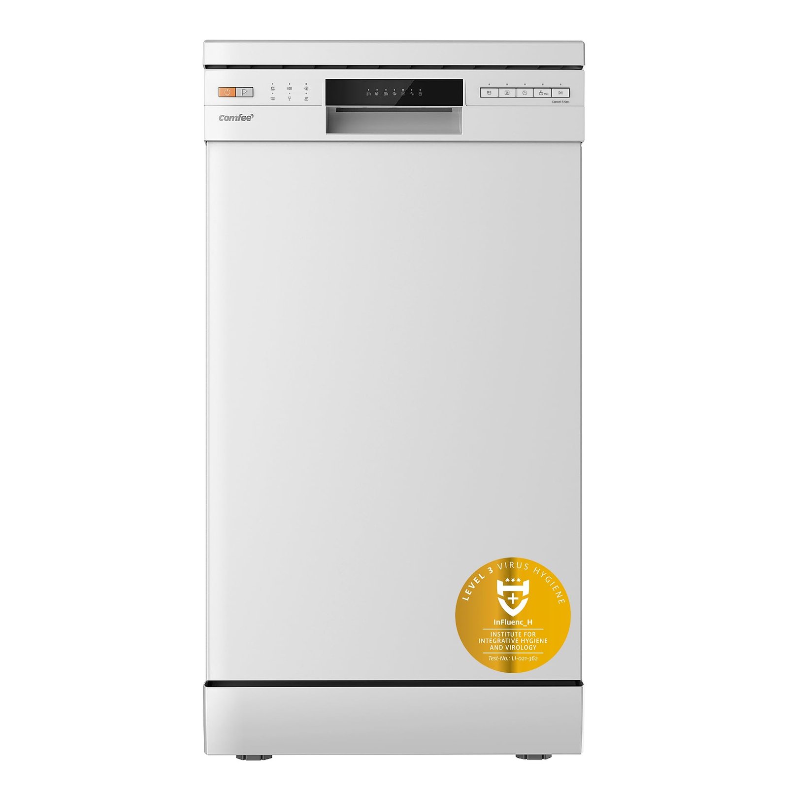 51bZR_FLS0L-7.jpg COMFEE' Freestanding Dishwasher CDWEF1034BW-UK 45cm Width, Slimline Dishwasher with 10 place settings - Image 1