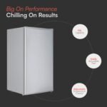 Cookology UCIF93BK Freestanding under counter Fridge in Silver - 93 Litre Capacity - Image 4
