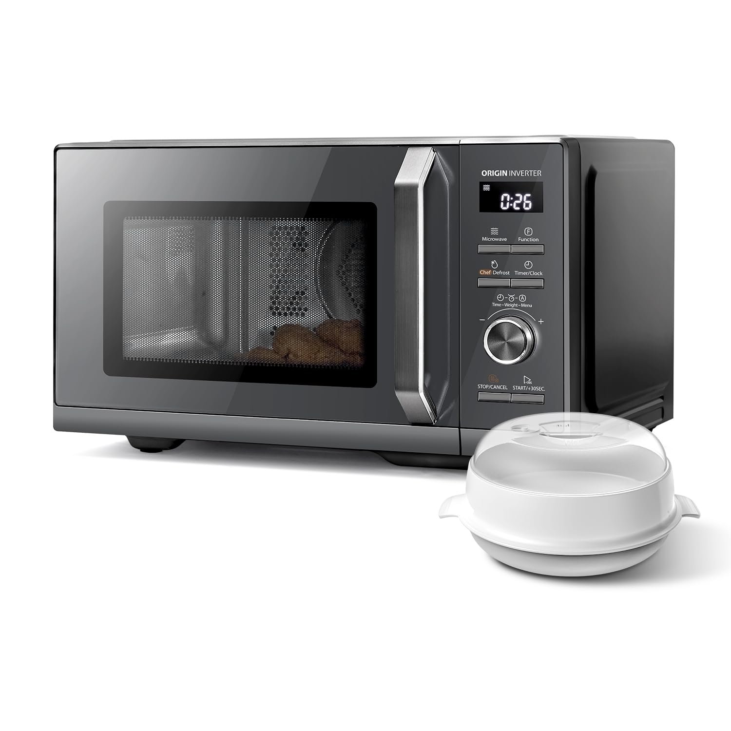 61GYjpVQHNL-5.jpg TOSHIBA 26L Air Fry Auto Menu Combo 6-in-1 900W Microwave Oven With Steamer in Morandi Grey - Image 1