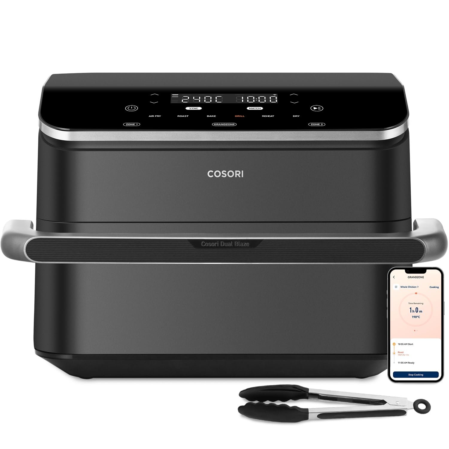 61UWt9Ic3mL-7.jpg COSORI Dual Air Fryer TwinFry, 10L Flexible Capacity, Single & Double Zone Convertible, 4 Fast Heaters - Image 1