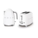 Smeg KLF03WHUK 1.7Ltr - 3kw Kettle and TSF01WHUK 2 Slice Toaster Set in White
