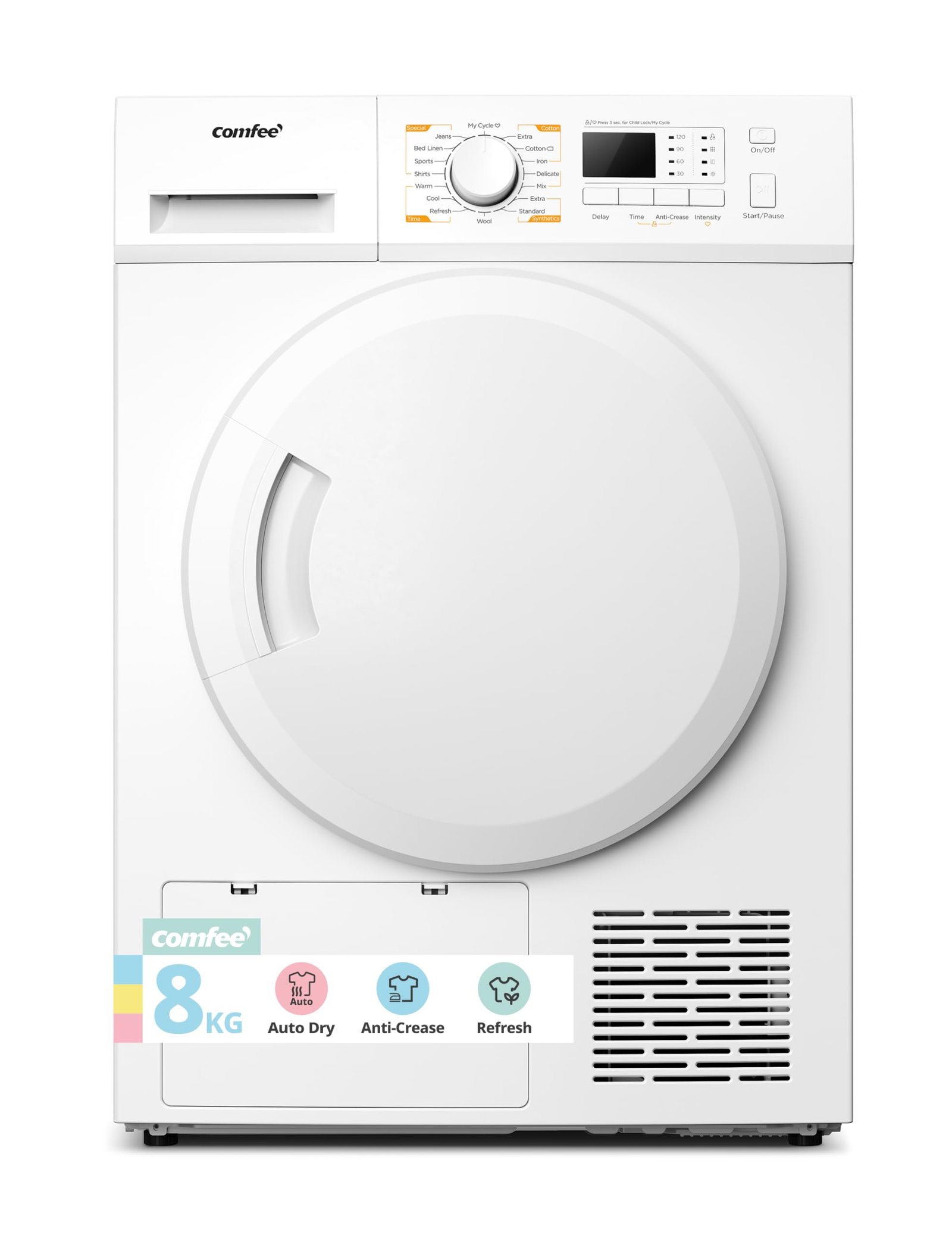 61p24FGf6CL-6.jpg COMFEE' Freestanding Heat Pump Tumble Dryer,8kg Front Load, A+ Class, 16 Programmes - Image 1