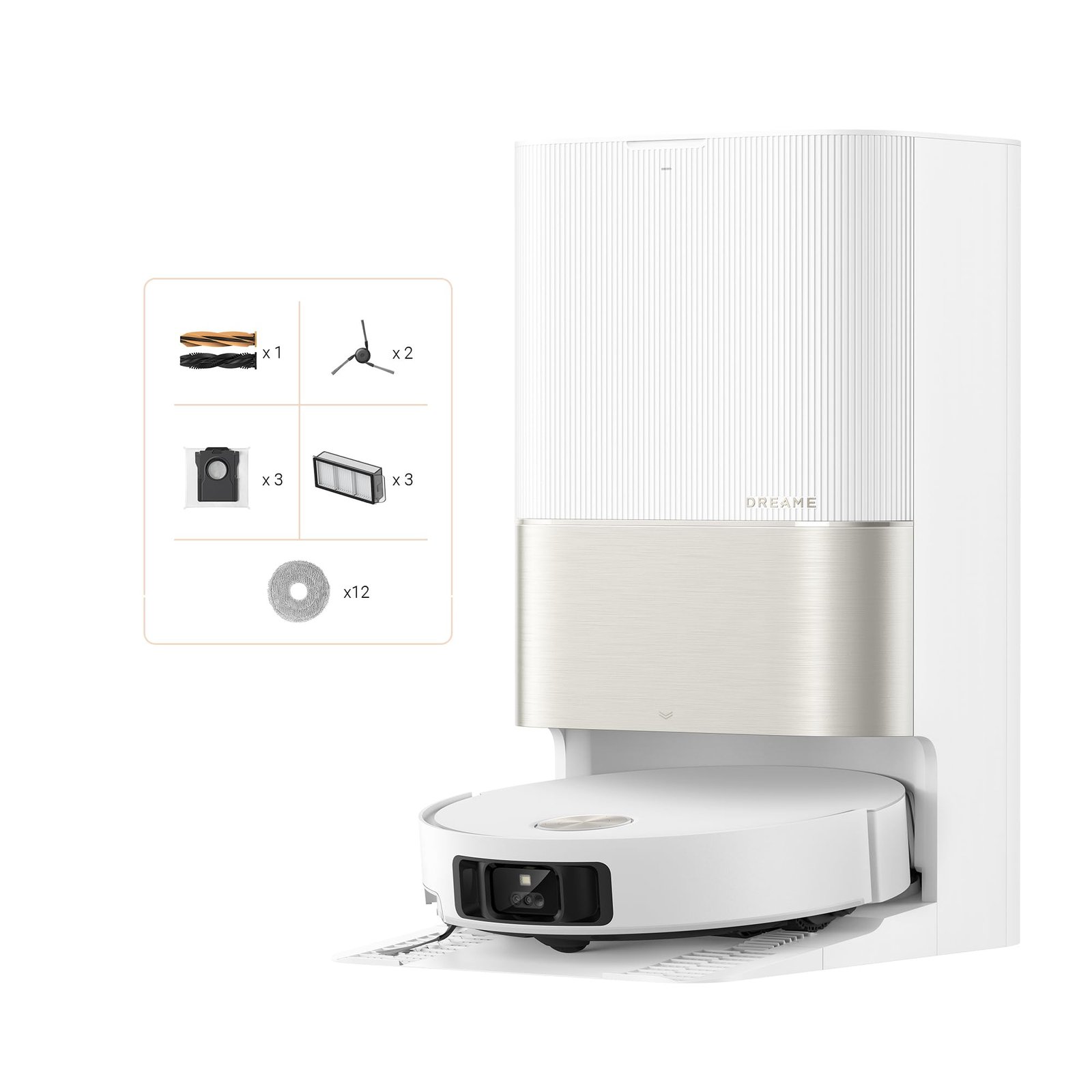 61wMh_5JeRL-6.jpg Dreame X50 Ultra Complete Robot Vacuum and Mop, 20,000Pa Suction, 6 cm Obstacle Clearance, Hot Water Mop Cleaning, White - Image 1