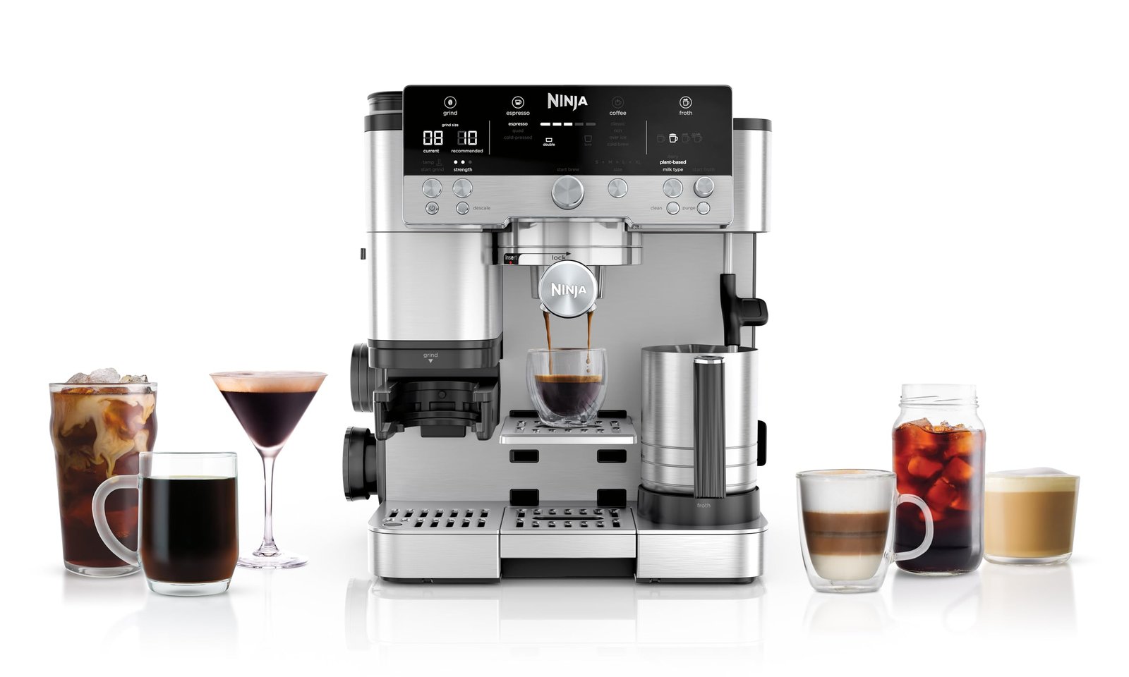 715VsD0jPzL-6.jpg Ninja Luxe Premier 3-in-1 Coffee Machine, Latte, Cappuccino, Cold Brew & Espresso Maker - Image 1