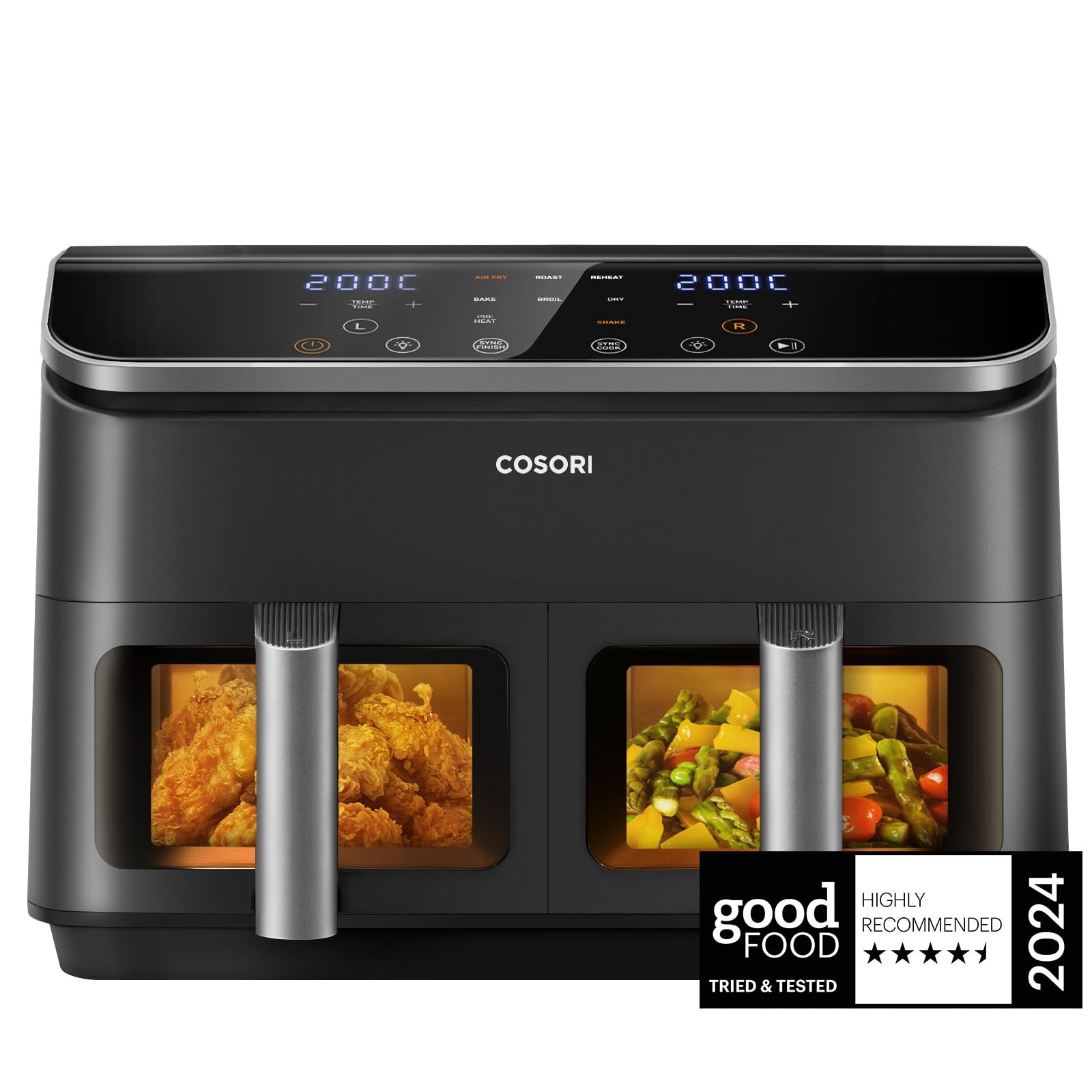 716EllAsaKL-6.jpg COSORI Dual Air Fryer, 8.5L Family Size, 8-In-1, Air Fry, Roast, Bake, Reheat, Dehydrate, Grill - Image 1