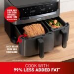 Tefal Easy Fry Dual Zone Digital Air Fryer, 2 Drawers, 8.3L, 8in1, Air Fry, Extra Crisp, Roast, Bake - Image 4