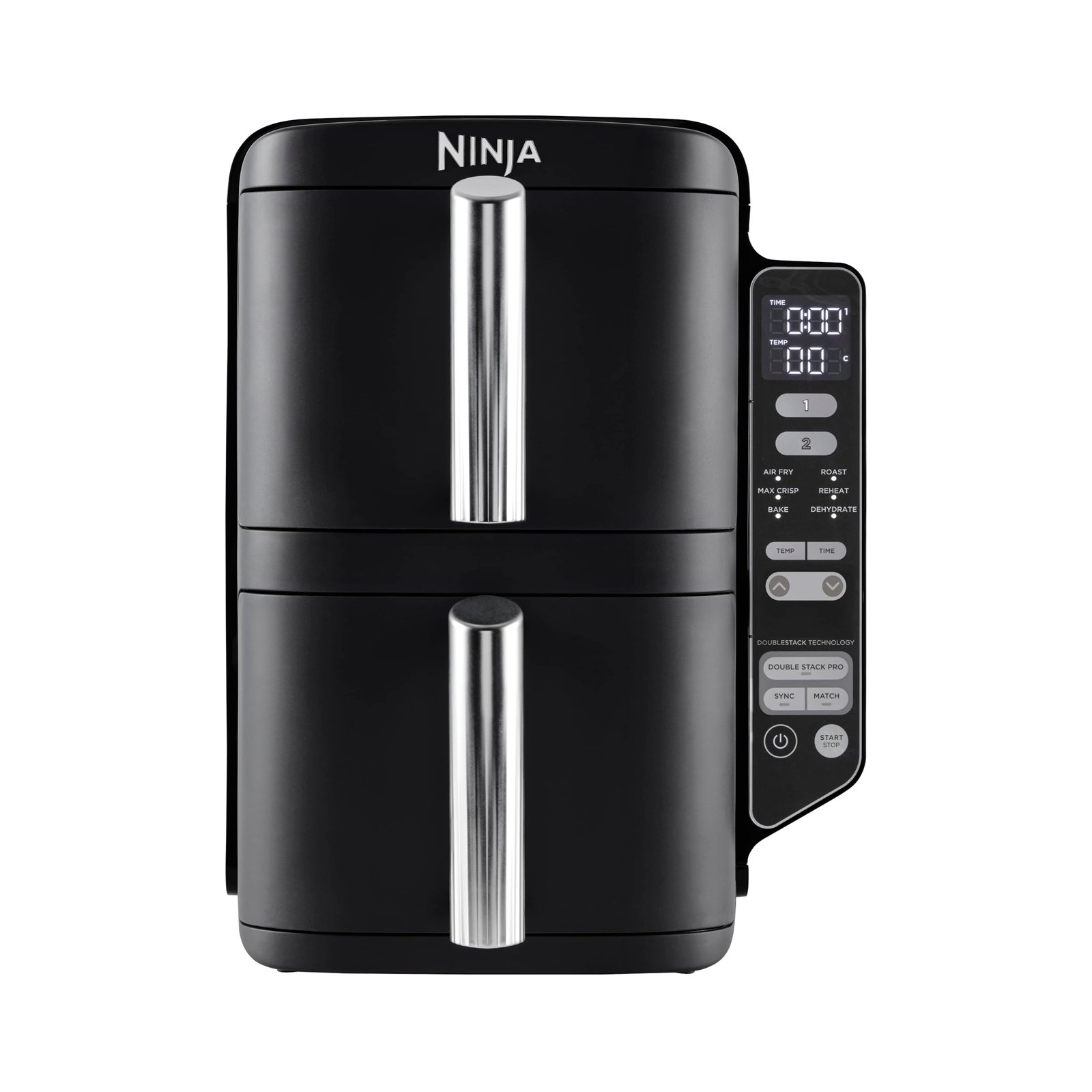 71Olbki5uwL-6.jpg Ninja Double Stack Air Fryer, Vertical Dual Drawer Air Fryer with 4 cooking levels, 2 Drawers and 2 Racks - Image 1