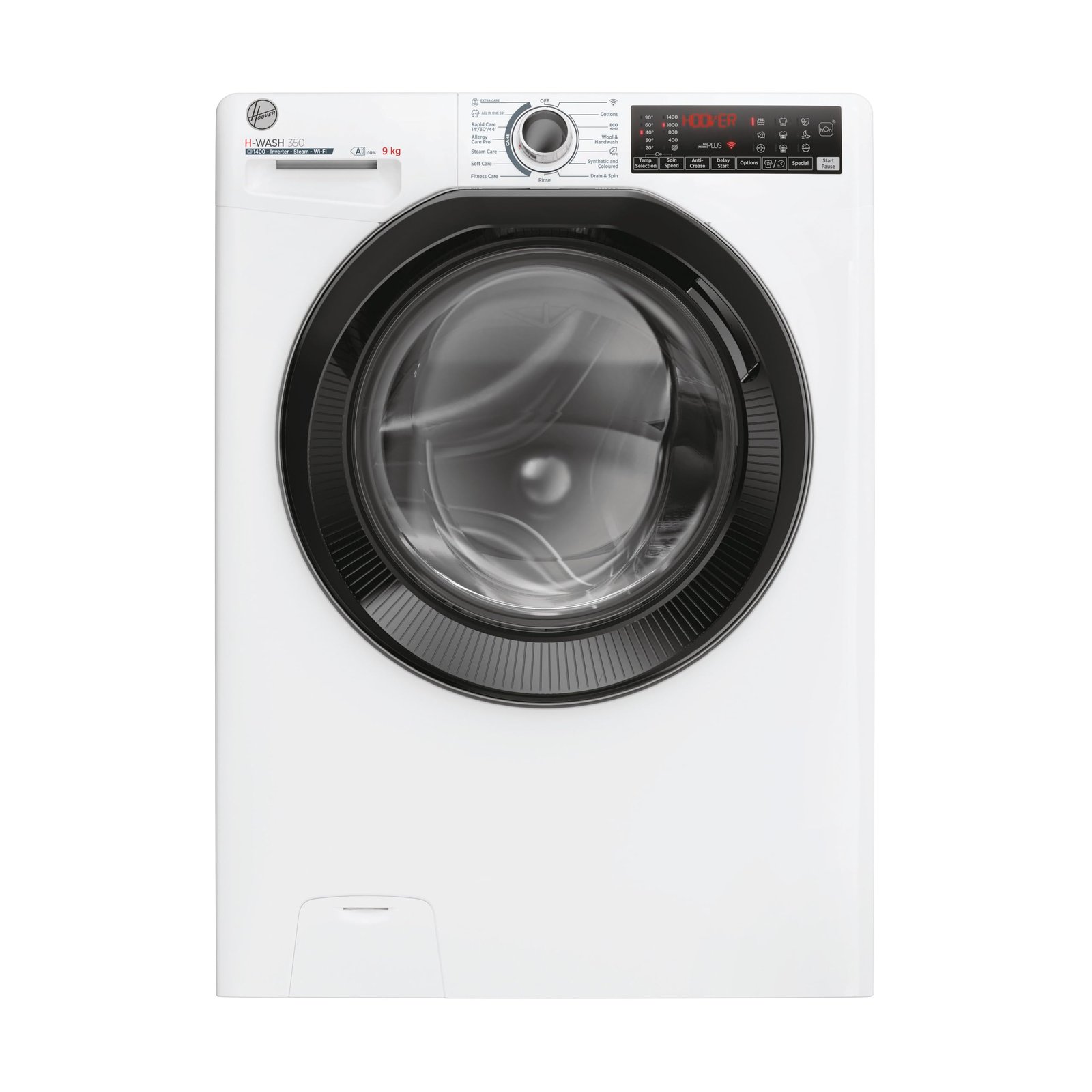 71j7kP_d9vL-6.jpg Freestanding Front Load Washing Machine – 9kg, 1400 RPM, 60 Programs, WiFi Connected, Inverter Motor, White/Black Door, Energy Class A - Image 1