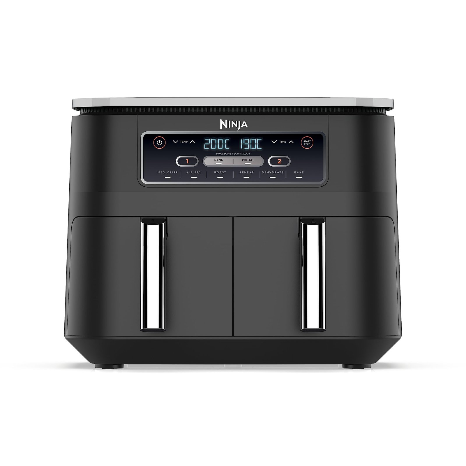 71lLLGyzpBL-6.jpg Ninja Foodi Dual Zone Digital Air Fryer, 2 Drawers, 7.6L, 6-in-1, Uses No Oil, Air Fry, Max Crisp, Roast - Image 1