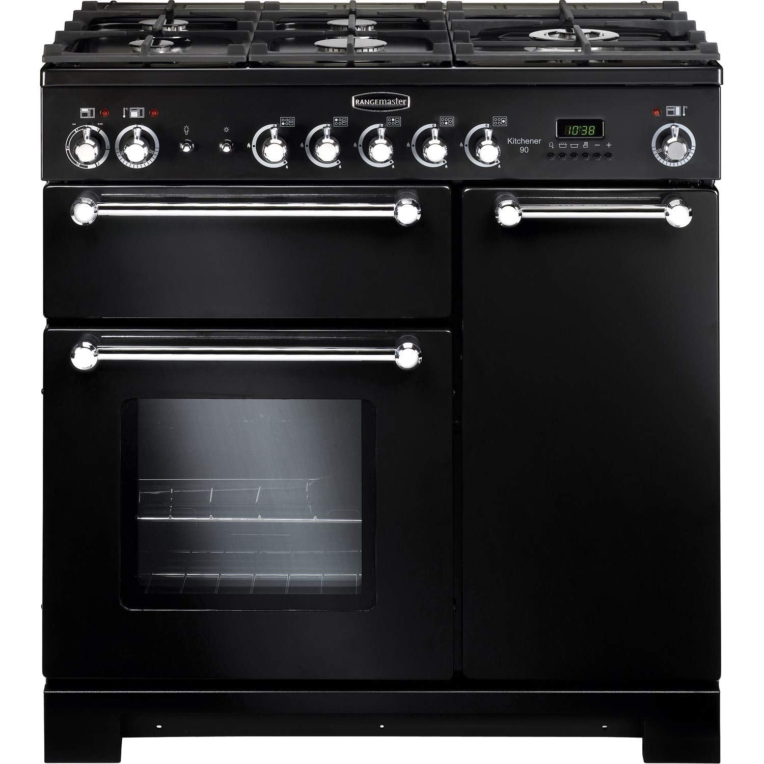 71q4kiQIX5L-7.jpg 90cm Dual Fuel Range Cooker with Gas Hob & Electric Ovens – Black - Image 1