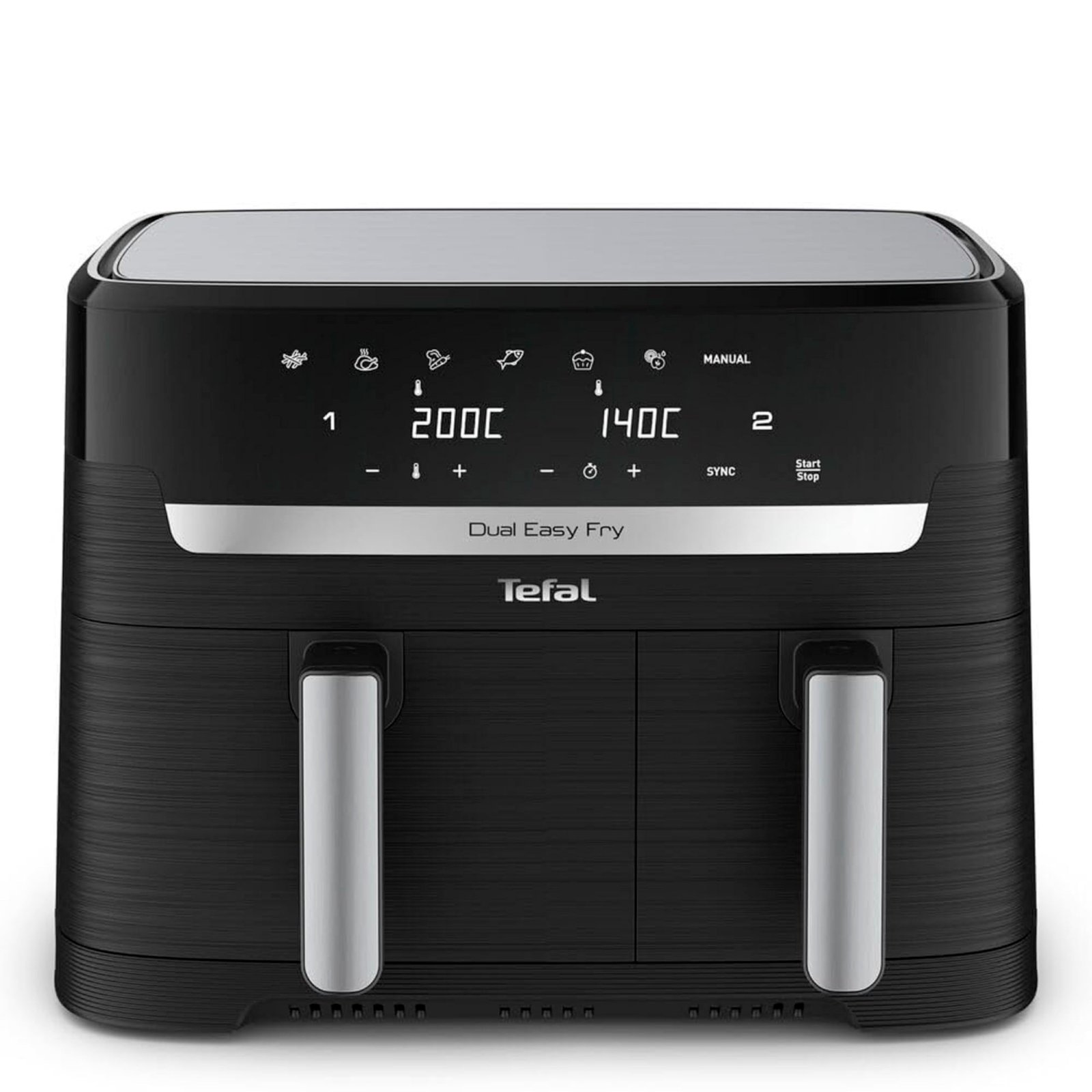 71scWII_dnL-5.jpg Tefal Easy Fry Dual Zone Digital Air Fryer, 2 Drawers, 8.3L, 8in1, Air Fry, Extra Crisp, Roast, Bake, Reheat - Image 1