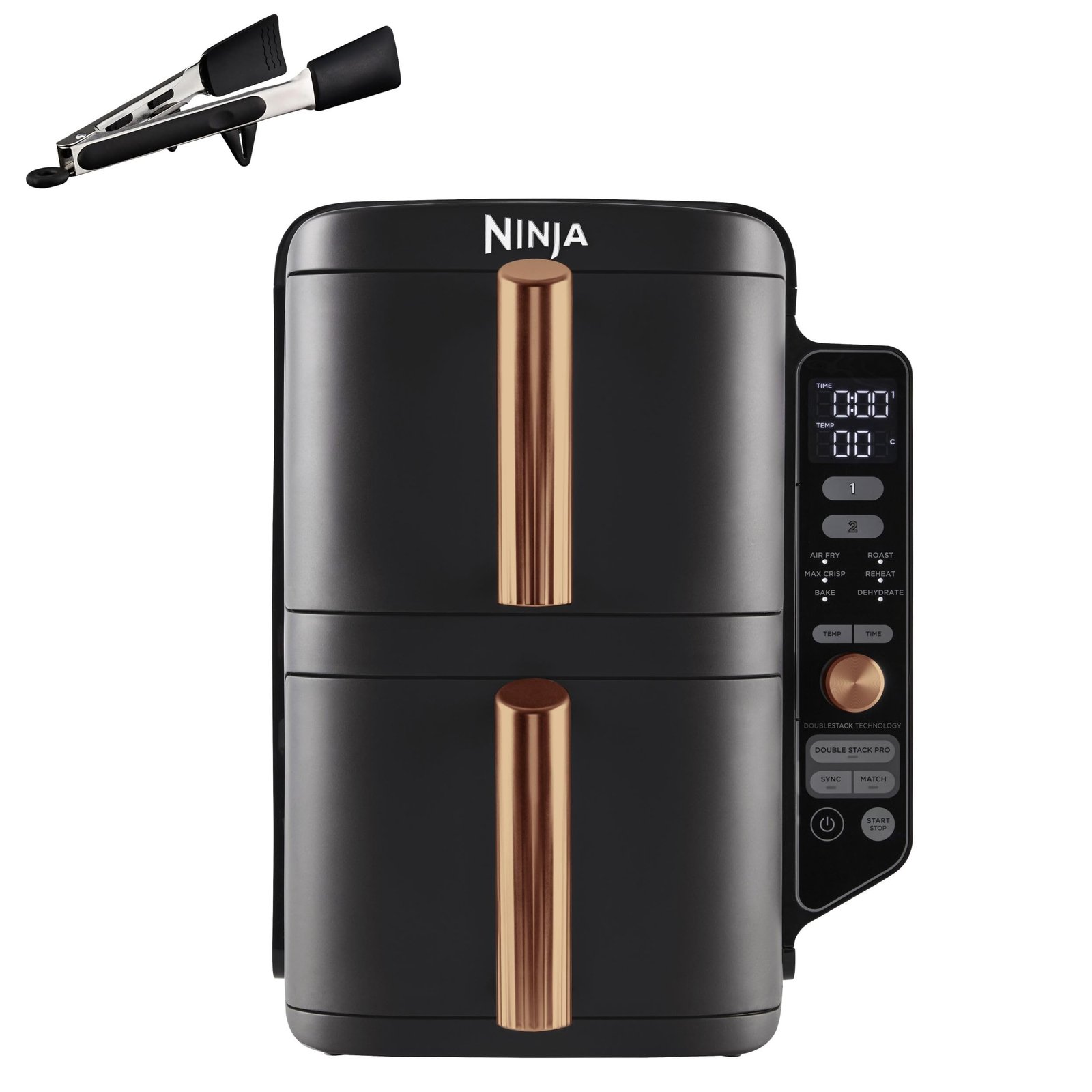 71vBhp8y_sL-6.jpg Ninja Double Stack XL Air Fryer, Vertical Dual Drawer Air Fryer with 4 cooking levels, 2 Drawers & 2 Racks - Image 1