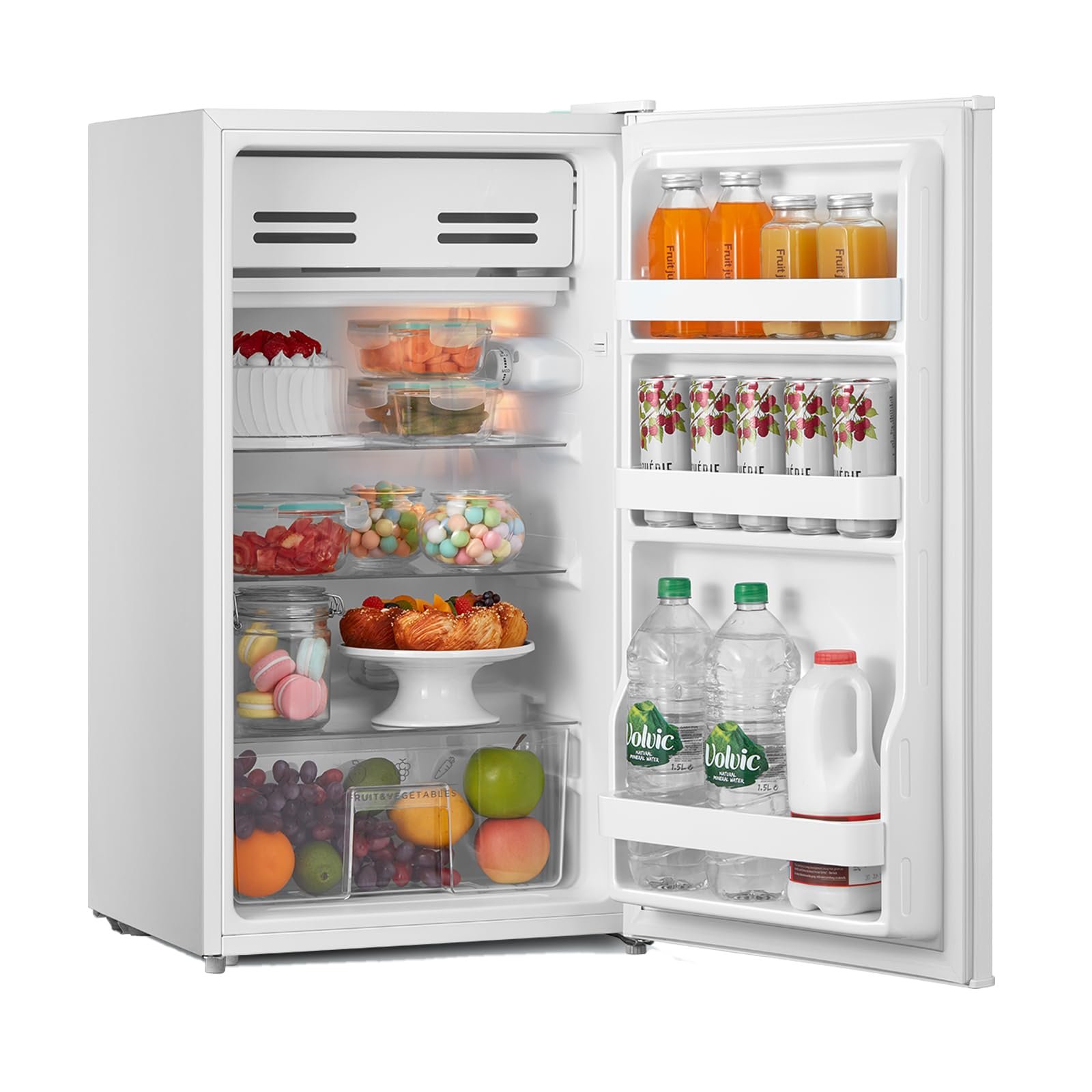71zq34VnoNL-6.jpg COMFEE' RCD93WH2(E) Under Counter Fridge, 93L Small Fridge with Cooler Box, Interior Light - Image 1