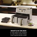 Ninja MAX Dual Zone Digital Air Fryer, 2 Drawers, 9.5L, 6-in-1, Uses No Oil, Air Fry, Max Crisp - Image 3